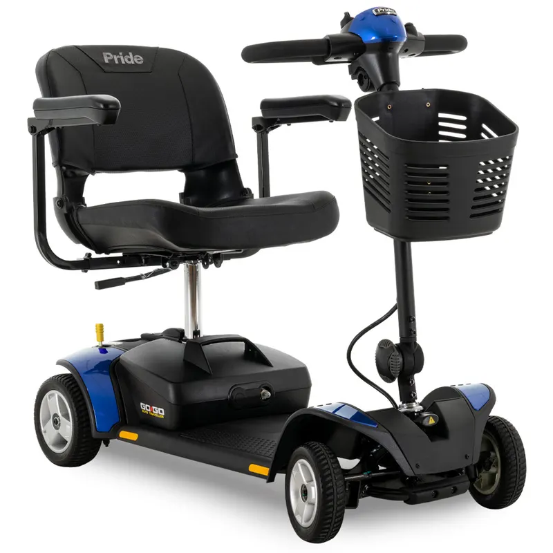 Pride Go-Go Traveller 4-Wheel mobility scooter in Blue